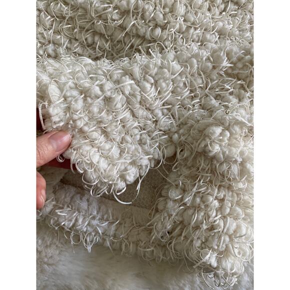 Vince Camuto Mock Neck Textured Fringe 3/4 Sleeve Cropped Sweater Sz S - Picture 12 of 12